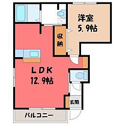 JR東北本線 石橋駅 徒歩12分 1階/-