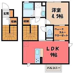 チェーロステラートB 1LDKの間取図画像
