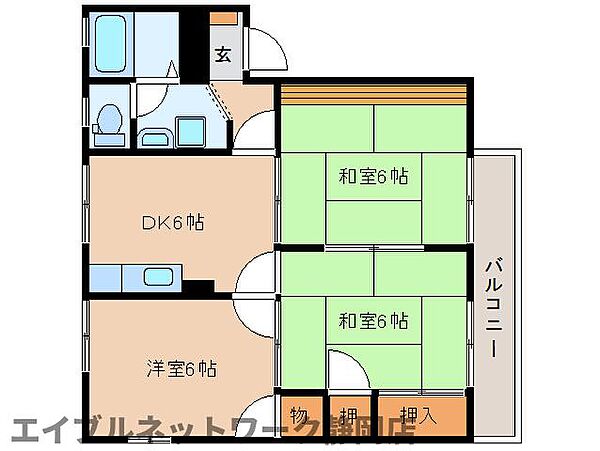 静岡県静岡市葵区安東3丁目(賃貸アパート3DK・1階・54.34㎡)の写真 その2