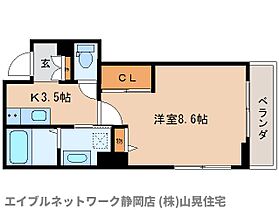 静岡県静岡市葵区水落町（賃貸マンション1K・3階・32.63㎡） その2