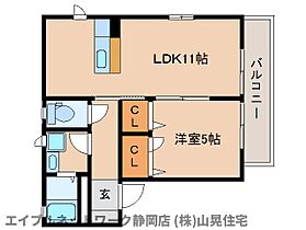 静岡県静岡市駿河区鎌田（賃貸アパート1LDK・2階・40.23㎡） その2