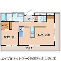 静岡県静岡市葵区音羽町（賃貸マンション1LDK・4階・48.09㎡） その2