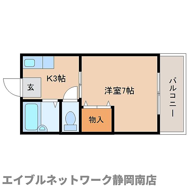 静岡県焼津市石津向町(賃貸アパート1K・2階・23.53㎡)の写真 その2