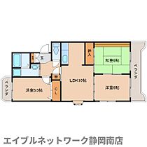 静岡県静岡市駿河区登呂1丁目（賃貸マンション3LDK・4階・62.13㎡） その2