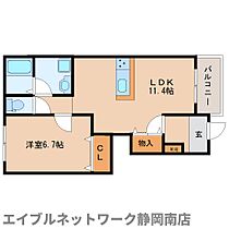 静岡県藤枝市横内（賃貸アパート1LDK・1階・44.95㎡） その2