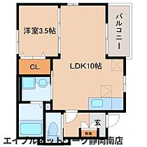 静岡県静岡市駿河区西島（賃貸アパート1LDK・1階・34.05㎡） その2