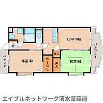 静岡県静岡市葵区瀬名6丁目（賃貸マンション2LDK・3階・58.24㎡） その2