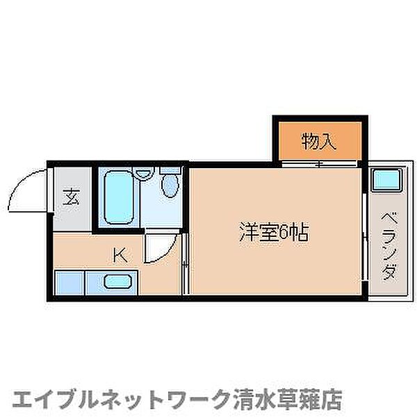 静岡県静岡市清水区草薙3丁目(賃貸マンション1K・2階・20.00㎡)の写真 その2