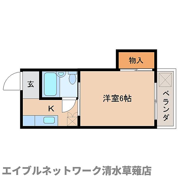 静岡県静岡市清水区草薙3丁目(賃貸マンション1K・3階・20.00㎡)の写真 その2