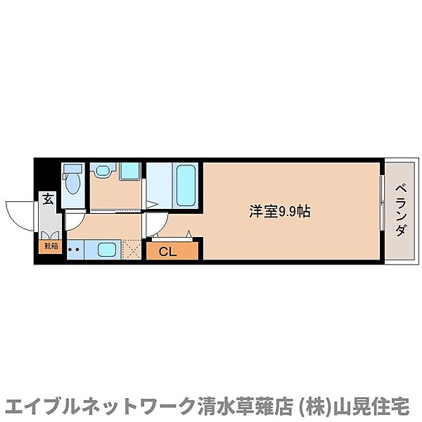 静岡県静岡市葵区瀬名3丁目(賃貸アパート1K・2階・29.72㎡)の写真 その2