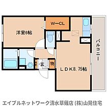 静岡県静岡市清水区長崎（賃貸アパート1LDK・1階・37.42㎡） その2