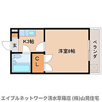 静岡県静岡市清水区長崎南町（賃貸マンション1K・2階・23.00㎡） その2