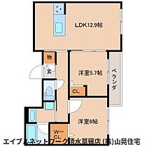 静岡県静岡市葵区瀬名1丁目（賃貸マンション2LDK・1階・59.90㎡） その2