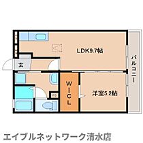 静岡県静岡市清水区梅が岡（賃貸アパート1LDK・1階・40.07㎡） その2