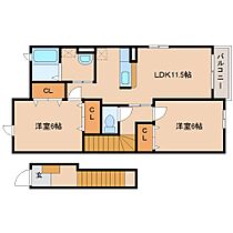 静岡県静岡市清水区蒲原東（賃貸アパート2LDK・2階・58.48㎡） その2