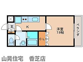 奈良県香芝市穴虫（賃貸マンション1K・1階・26.25㎡） その2