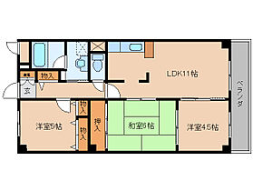 奈良県香芝市五位堂6丁目（賃貸マンション3LDK・3階・60.46㎡） その2