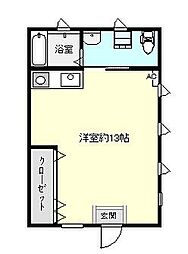 WEST・SIDE ワンルームの間取図画像