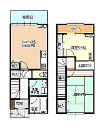 ファイン西荒屋A棟 2DKの間取図画像