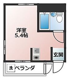 ブリッヂハイツ 1Kの間取図画像
