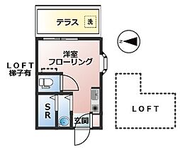 ハイツトモハル ワンルームの間取図画像