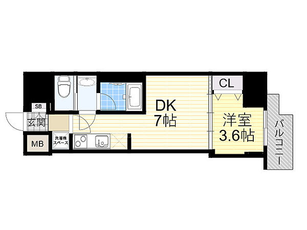 Dimora靭公園 1101｜大阪府大阪市西区京町堀２丁目(賃貸マンション1DK・11階・30.06㎡)の写真 その2