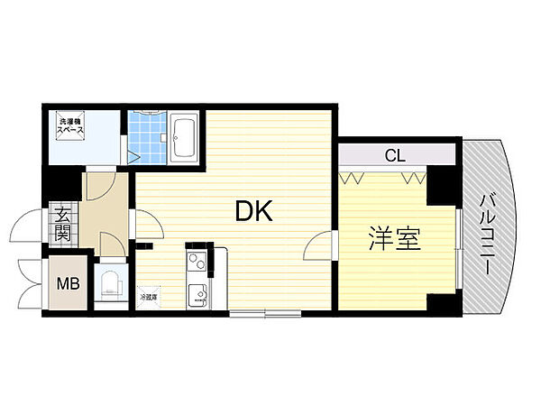 大阪府大阪市北区本庄東１丁目(賃貸マンション1DK・17階・43.30㎡)の写真 その2