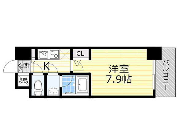 大阪府大阪市福島区福島７丁目(賃貸マンション1K・11階・25.42㎡)の写真 その2