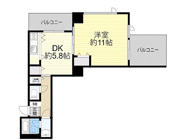 クロスレジデンス大阪新町 ｜大阪府大阪市西区新町１丁目(賃貸マンション1DK・7階・44.66㎡)の写真 その2