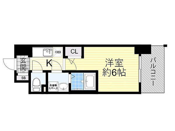 エスリードレジデンス梅田グランゲート 609｜大阪府大阪市北区豊崎６丁目(賃貸マンション1K・6階・21.09㎡)の写真 その2