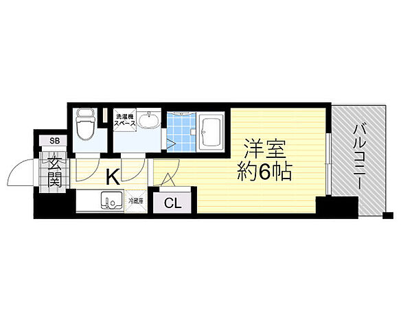 エスリードレジデンス梅田グランゲート 1503｜大阪府大阪市北区豊崎６丁目(賃貸マンション1K・15階・21.09㎡)の写真 その2