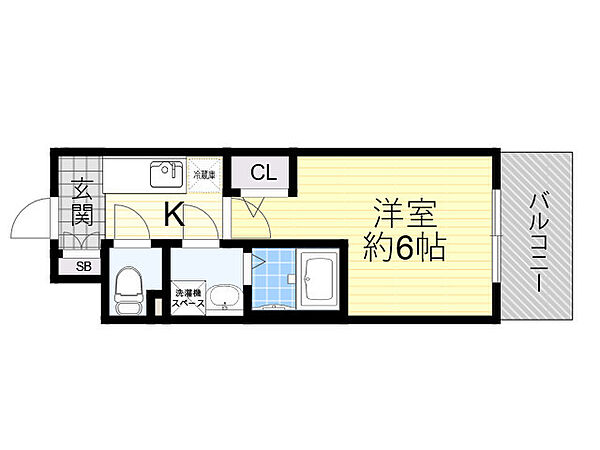 エスリードレジデンス梅田グランゲート 1504｜大阪府大阪市北区豊崎６丁目(賃貸マンション1K・15階・21.09㎡)の写真 その2