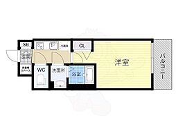 Alivis福島海老江 12階1Kの間取り
