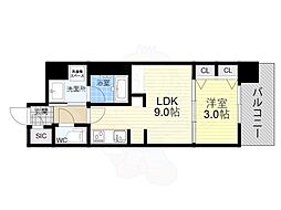 S-RESIDENCE天満橋ar 1LDKの間取図画像