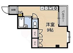 サントピア阿倍野 ワンルームの間取図画像