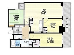 大阪ひびきの街ザ・サンクタスタワー 3LDKの間取図画像