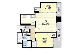 シエリアタワー中之島 2LDKの間取図画像