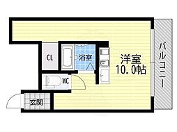 サンレスポワール ワンルームの間取図画像