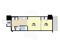 Urbanex西本町 1LDKの間取図画像