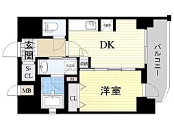 エステムコート北堀江2 1DKの間取図画像