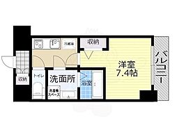 アプリーレ中之島 1Kの間取図画像