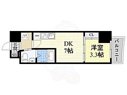 SERENiTE本町グランデ 1DKの間取図画像