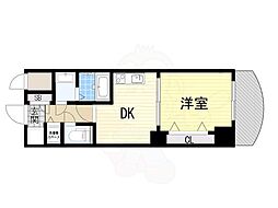 ノルデンタワー天神橋 1DKの間取図画像