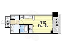 グランカーサ梅田北 ワンルームの間取図画像