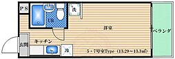 リレイション野田 ワンルームの間取図画像