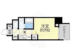 WORVE大阪本町 1Kの間取図画像