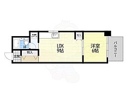 新町ダイアパレス 1LDKの間取図画像