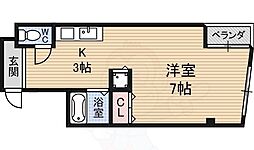 メゾン福栄 1Kの間取図画像