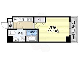 ウインズコート西梅田2 1Kの間取図画像