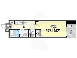 エスポルテ福島 1Kの間取図画像